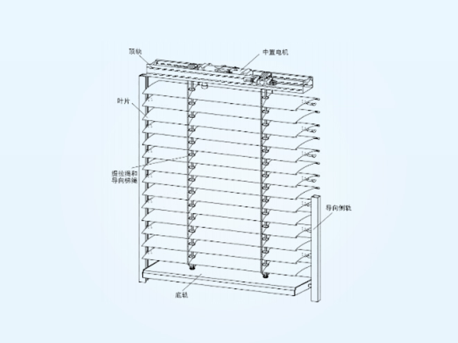 RS447080B Outdoor shade louver (with side rail)